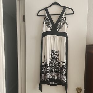 New York & Company Elegant Black and White Dress
